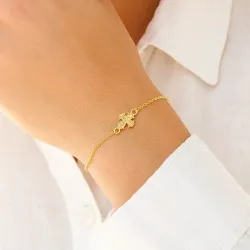 10 x 8,5 mm dagmarkors armbånd i forgylt sølv - Amoré