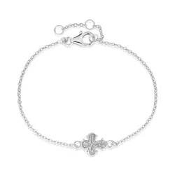 10 x 8,5 mm dagmarkors armbånd i sølv - Amoré