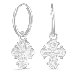 12,5 mm dagmarkors creol i sølv - Amoré