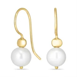 perle øredobber i forgylt sølv