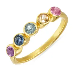 multifarget ring i forgylt sølv