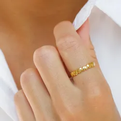 hjerte ring i forgylt sølv