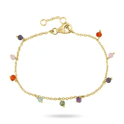 multifarget armbånd i forgylt sølv 16 + 3 cm x 3,3 mm