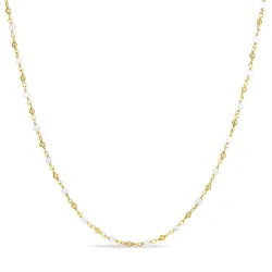 Maanesten halskjede i forgylt sølv 38 + 5 cm x 2,85 mm  - Loom Stones