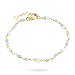 multifarget armbånd i forgylt sølv 16 + 3 cm x 4,4 mm