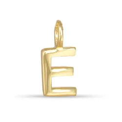bokstav e anheng i forgylt sølv - My Letter