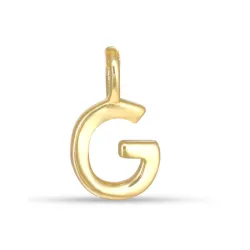 bokstav g anheng i forgylt sølv - My Letter