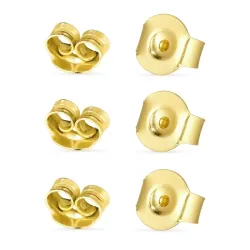 3 par butterflies i forgylt sølv