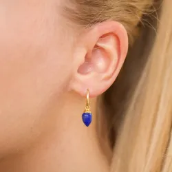 lapis lazuli øredobber i forgylt sølv - Loom Stones
