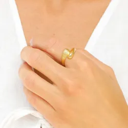 ring i forgylt messing - Eliné
