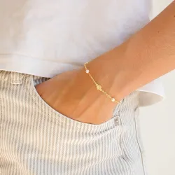 armbånd i forgylt messing