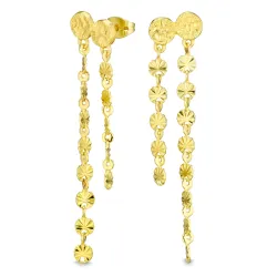 lange øredobber i forgylt messing - Eliné