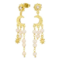 øredobber i forgylt messing - Eliné