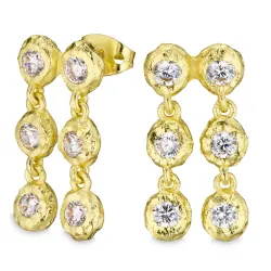 lange øredobber i forgylt messing - Eliné