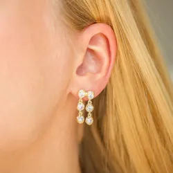 lange øredobber i forgylt messing - Eliné