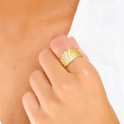 ring i forgylt messing - Eliné