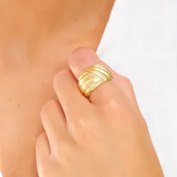 ring i forgylt messing - Eliné