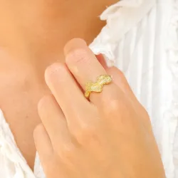 ring i forgylt messing - Eliné