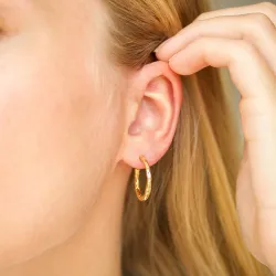 20 mm halvcreol i forgylt messing - Eliné