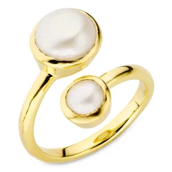 perle ring i forgylt messing - Eliné