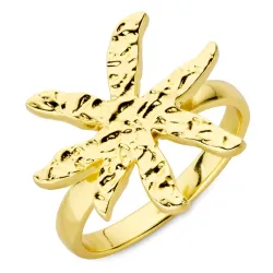 blomst ring i forgylt messing - Eliné