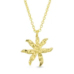 blomst halskjede i forgylt messing - Eliné