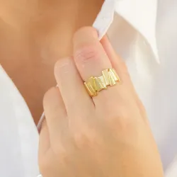 ring i forgylt messing - Eliné