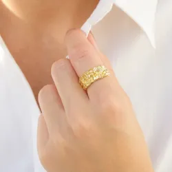 ring i forgylt messing - Eliné