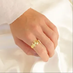 ring i forgylt messing - Eliné