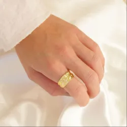 ring i forgylt messing - Eliné