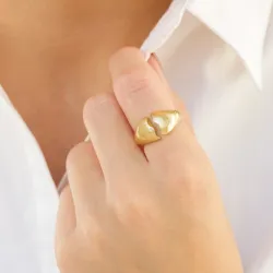 ring i forgylt messing - Eliné