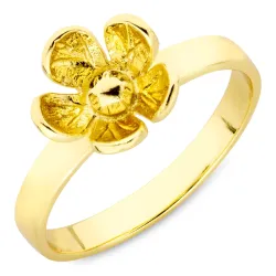 blomst ring i forgylt messing - Eliné