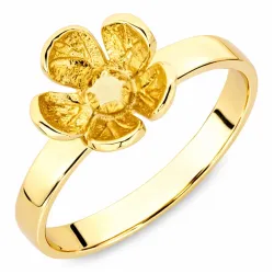 blomst ring i forgylt messing - Eliné