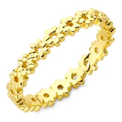 blomst ring i forgylt messing - Eliné