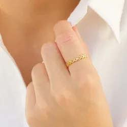 blomst ring i forgylt messing - Eliné