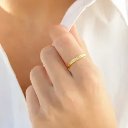 ring i forgylt messing - Eliné
