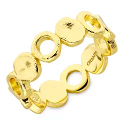 rund ring i forgylt messing - Eliné