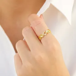 rund ring i forgylt messing - Eliné