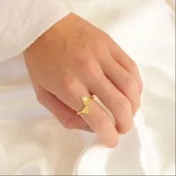 ring i forgylt messing - Eliné