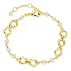 perle armbånd i forgylt messing - Eliné