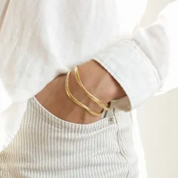 armring i forgylt messing  x 21,8 mm  - Eliné