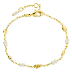 perle armbånd i forgylt messing - Eliné