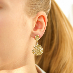 øredobber i forgylt messing - Eliné