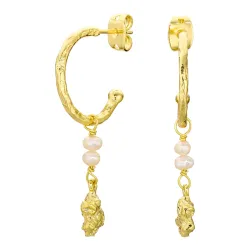 perle halvcreol i forgylt messing - Eliné