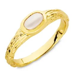 perle ring i forgylt messing - Eliné