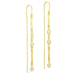 lange kjedeøreringer i forgylt messing - Eliné