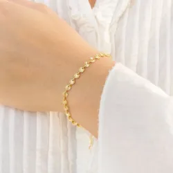 armbånd i forgylt messing - Eliné