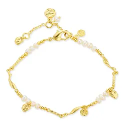 perle armbånd i forgylt messing - Eliné