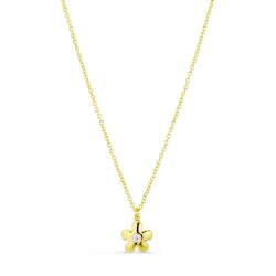 blomst halskjede i forgylt messing - Eliné