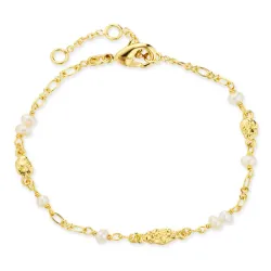 perle armbånd i forgylt messing - Eliné